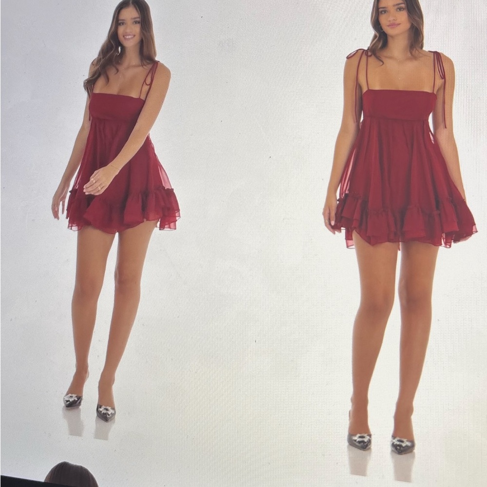 Lucy In The Sky Red Flowy Dress
